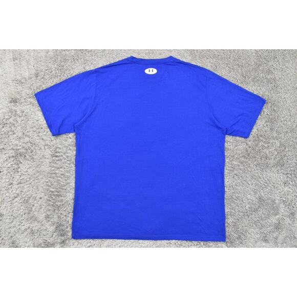 Under Armour Loose Heatgear Men's 2XL Blue Polyester T-Shirt Short Sleeve Solid - Picture 3 of 10